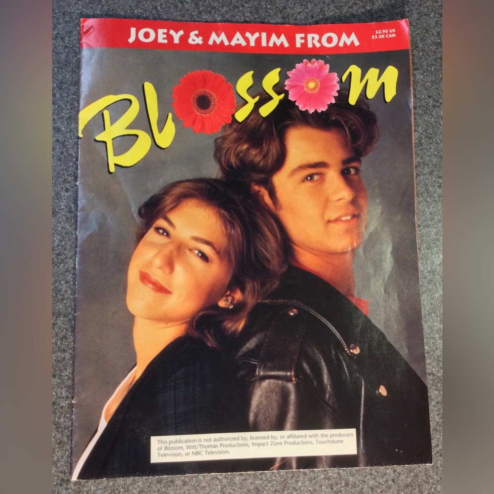 Rare 1993 TV Blossom Mayim BIalik Joey Lawrence Vintage Foldout Publication
